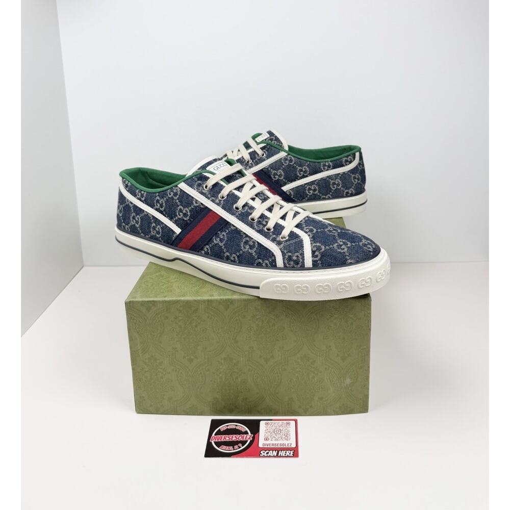Size 16G/16.5US - Gucci Tennis 1977 Blue Denim Sneakers💙 NEW/RETAIL $750!